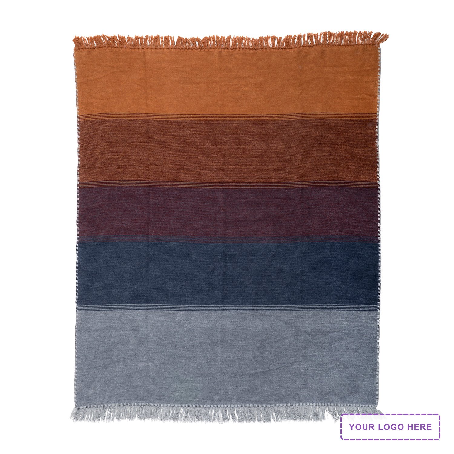 Bohemian Stripe Blanket Made of 58% Recycled Cotton