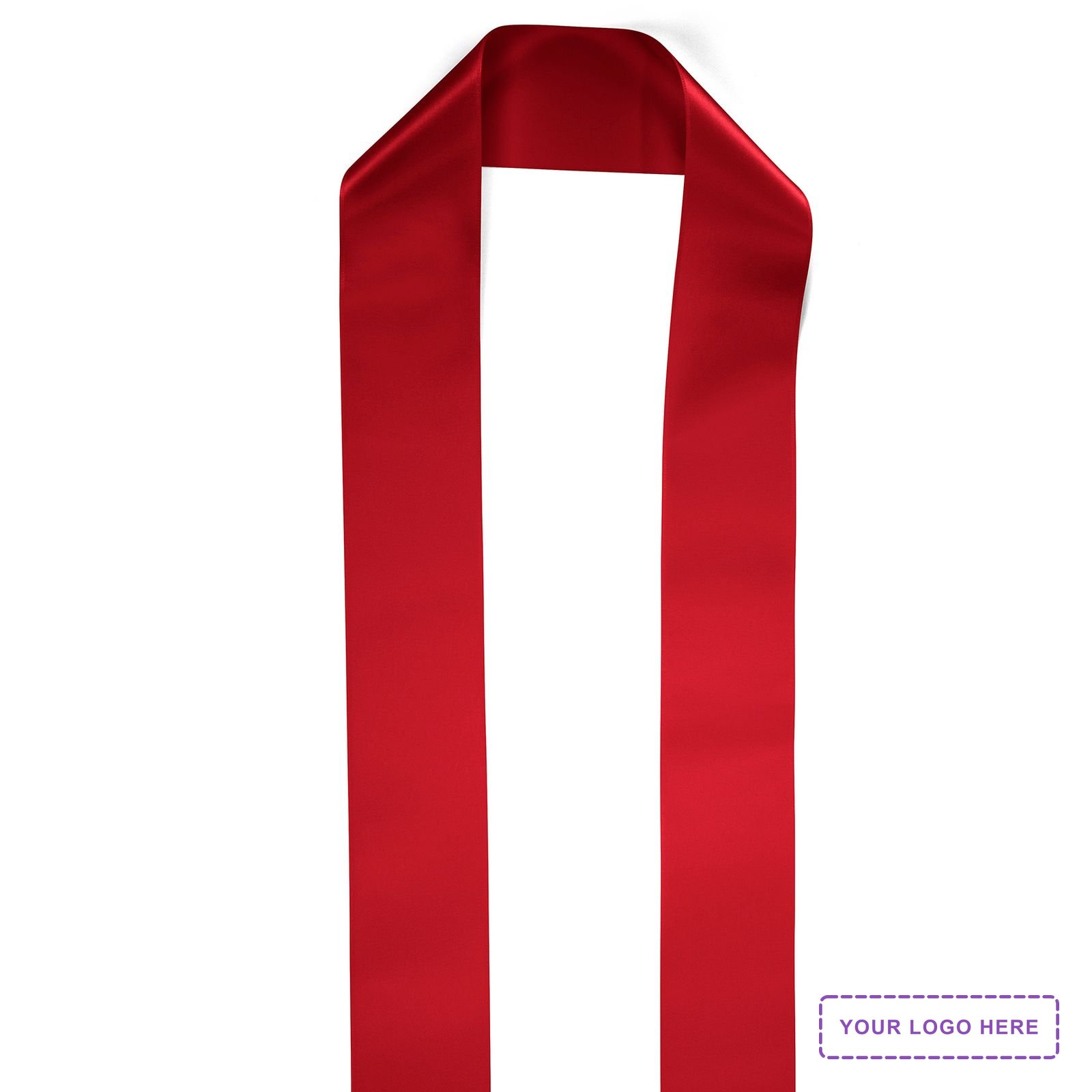 4" Badge Satin Stole - 60" Long - Sparkle