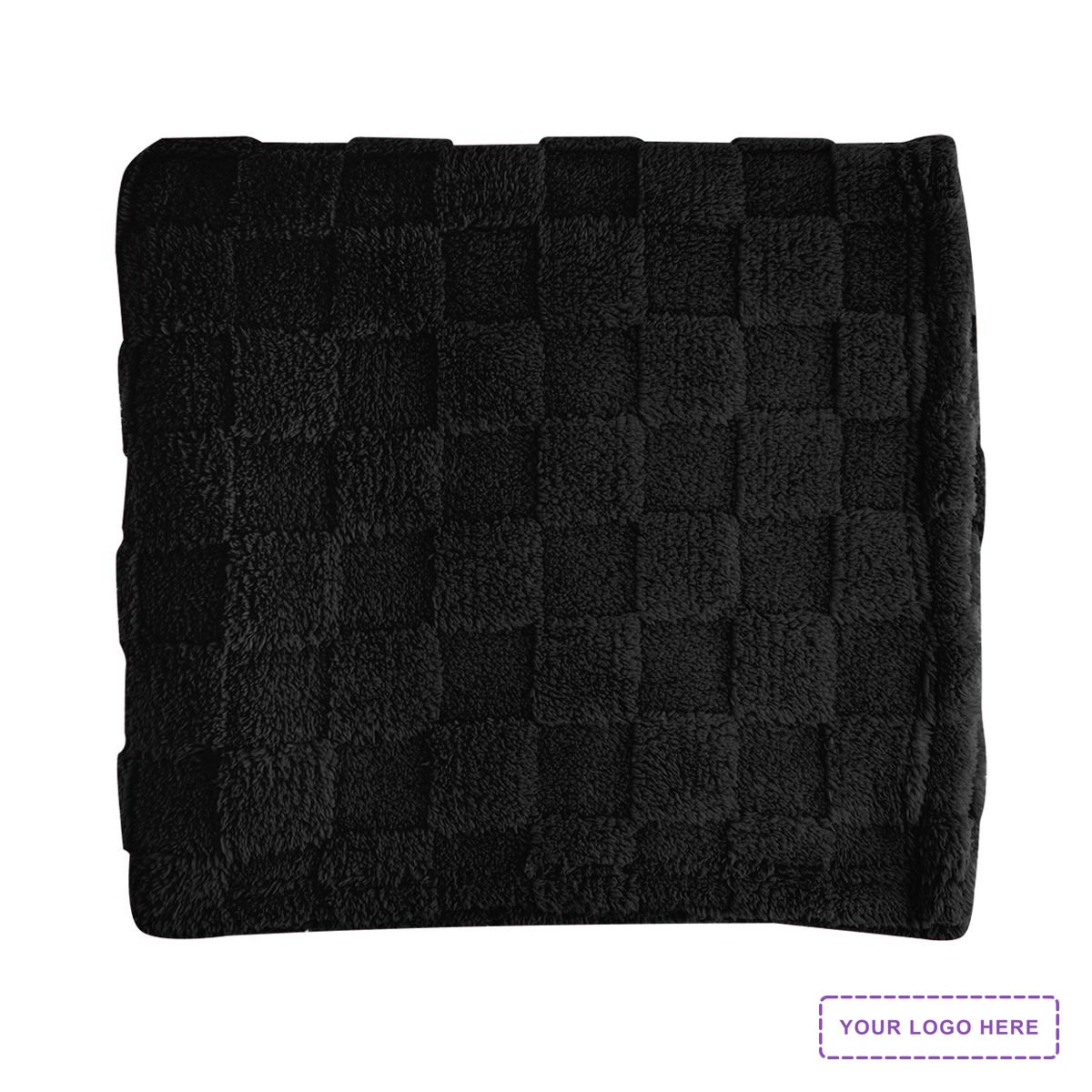rPET Checkered Sherpa Blanket