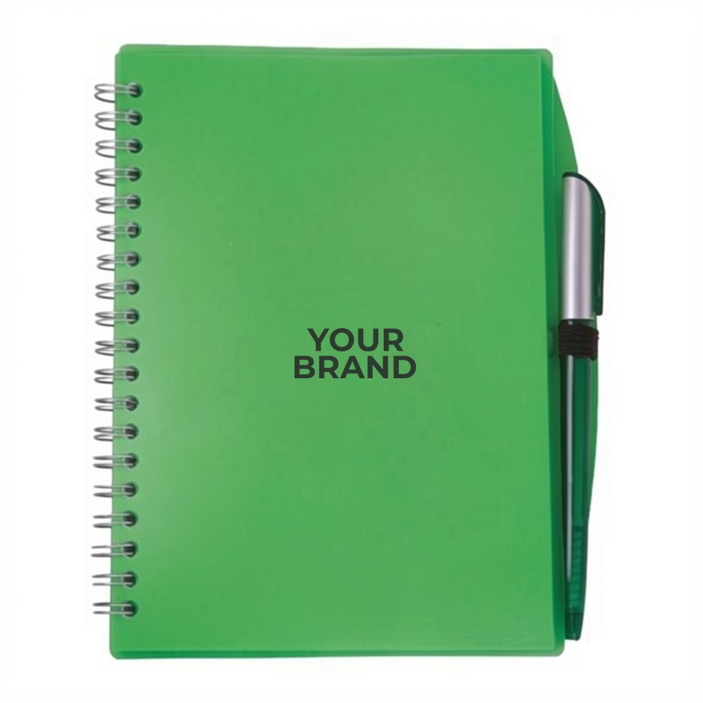 5-3/4" x 7" Color-Pro Spiral Unlined Notebook with Pen