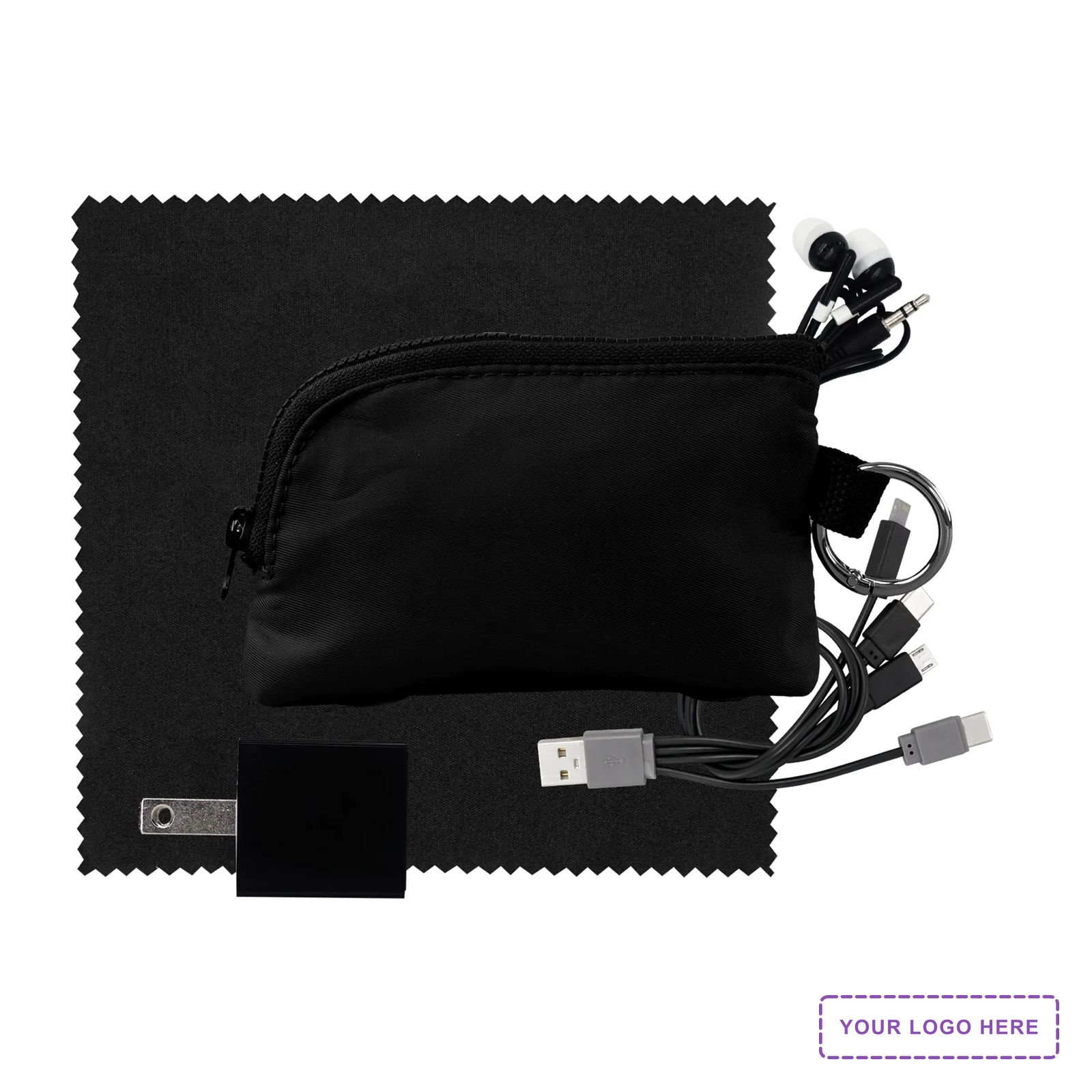 Zip Around Cable, Cloth, Wall & Ear Bud Kit