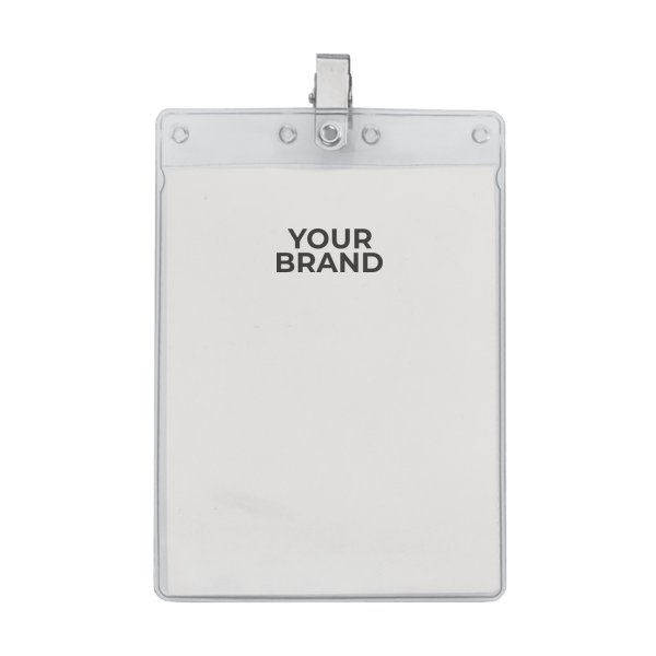 4" x 6" Printed Large Vertical Vinyl Pouch with Bulldog Clip