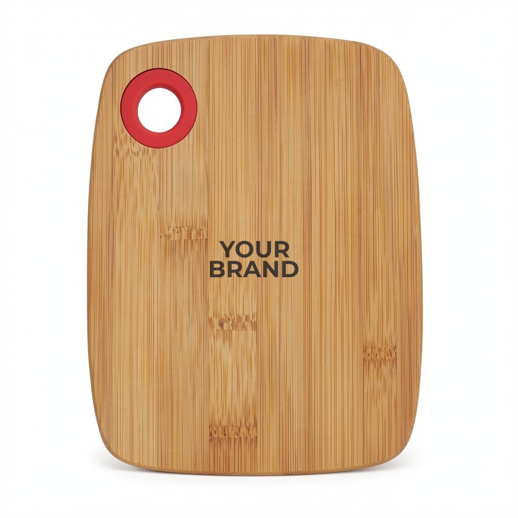 Small Bamboo Cutting Board w/Silicone Ring