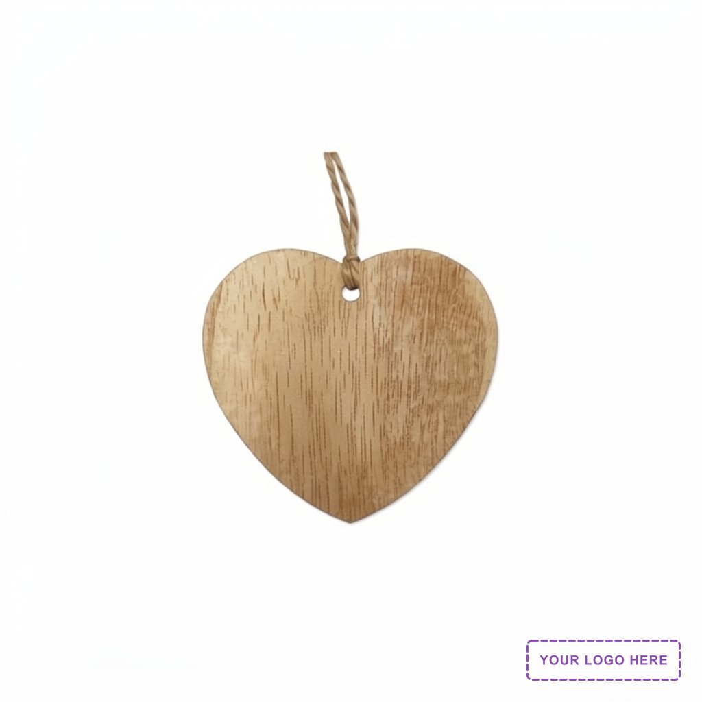 3" Wood Heart Ornament