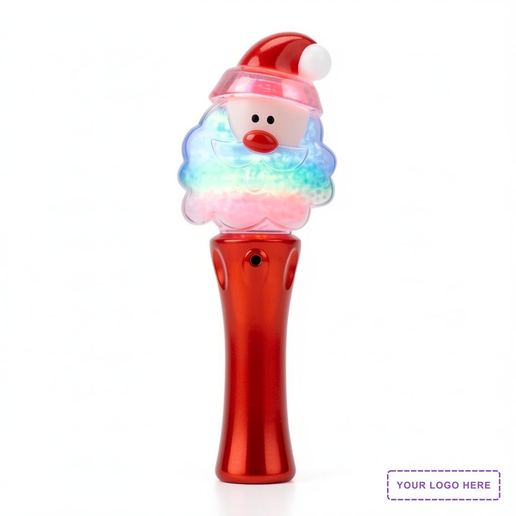 LED Santa Claus Spinning Light Wand