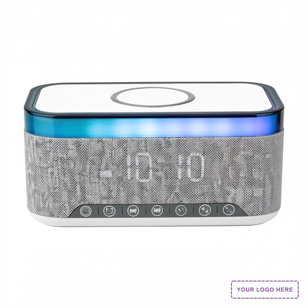 Rise & Shine Clock With Light-Up Speaker & Charger