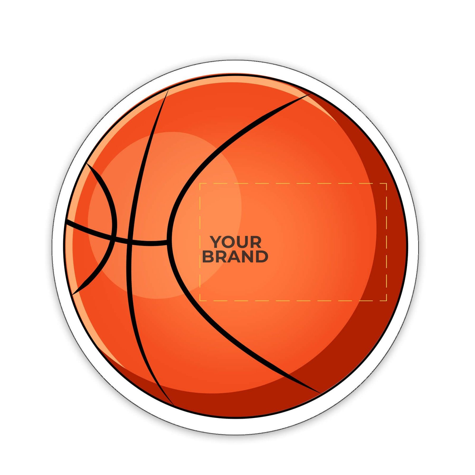 Basketball Shaped NoteKeeper™ Magnet 20 Mil