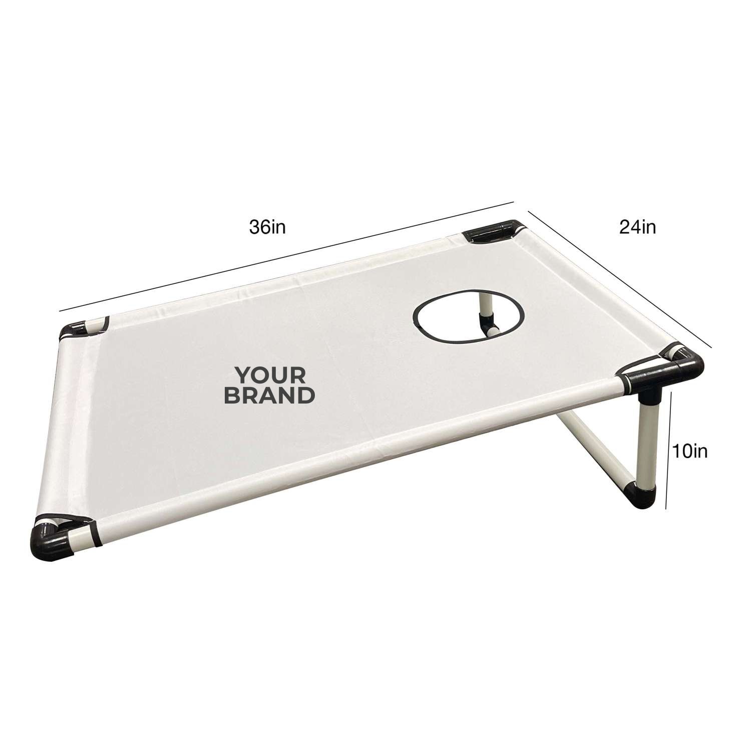 Portable Cornhole, 4 Red & White Bean Bags