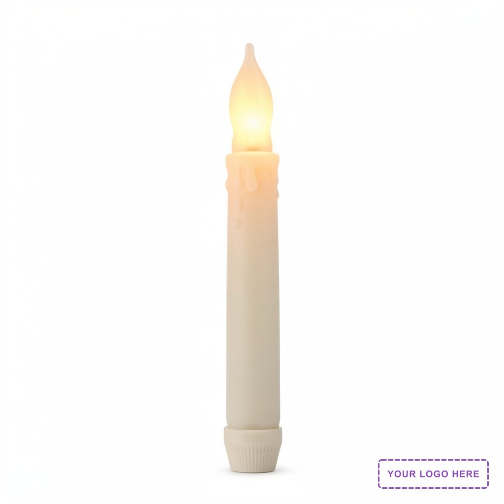 LED Taper Candles, Flickering Amber Light