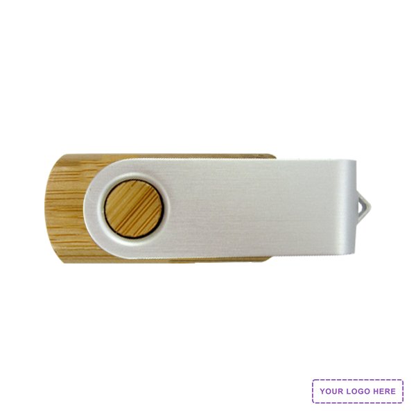 Batavia Carbonized Bamboo Swivel USB