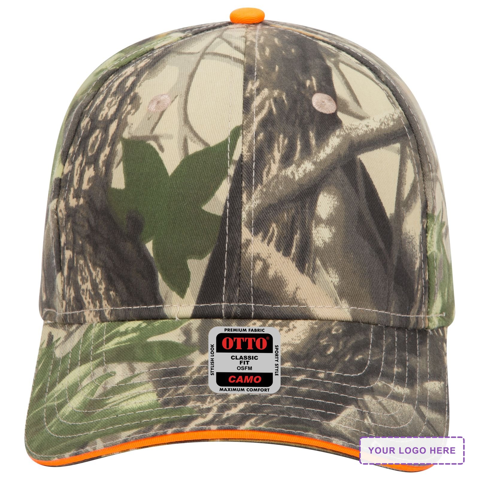 OTTO CAP® Camouflage 6 Panel Low Profile Baseball Cap