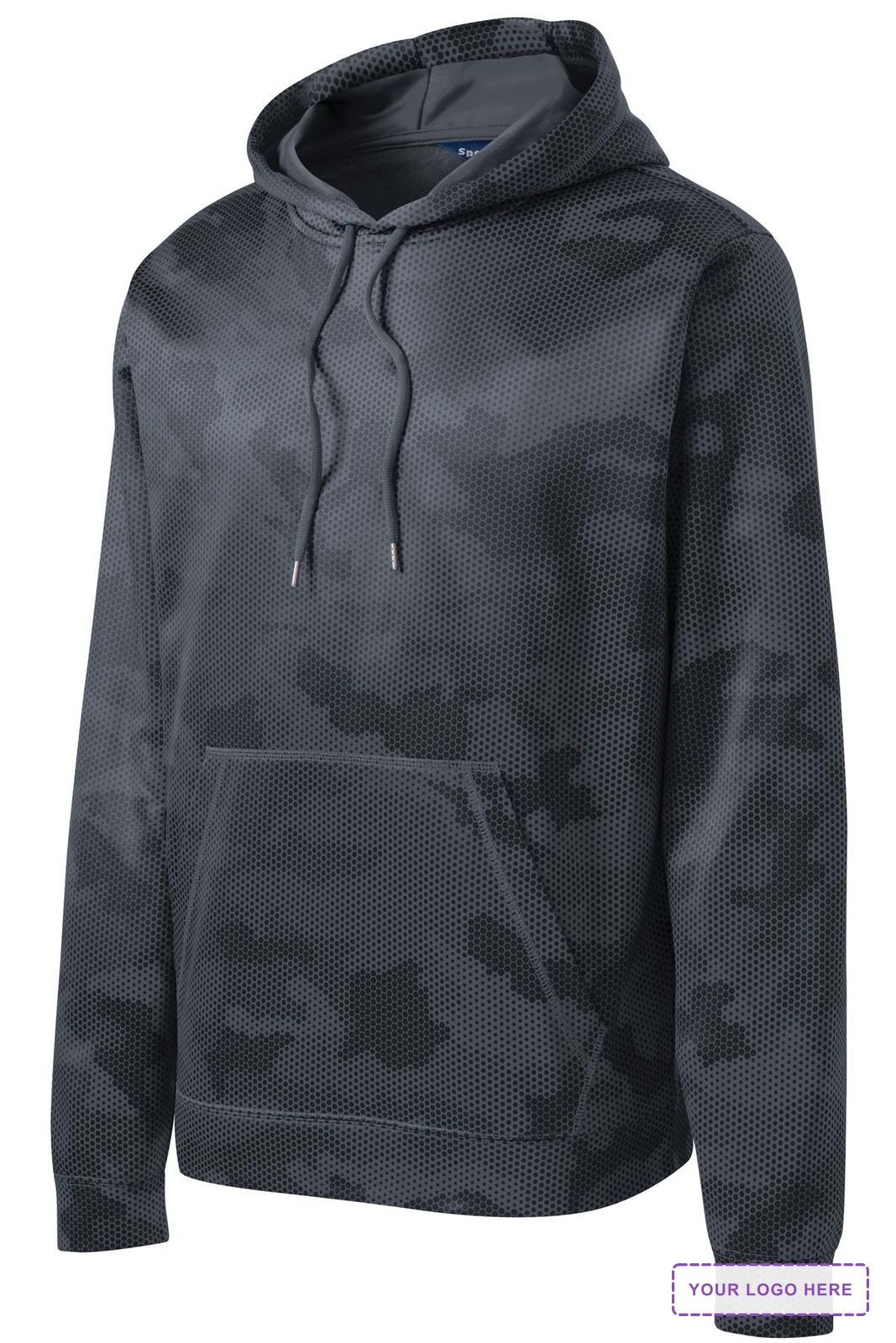Sport-Tek Sport-Wick CamoHex Fleece Hooded Pullover. ST240