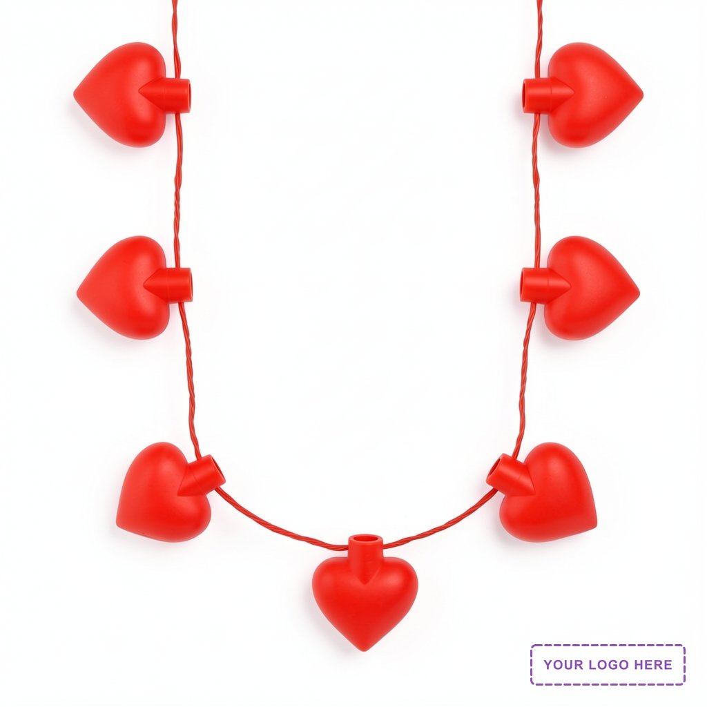 Valentine Hearts String Lights Necklace