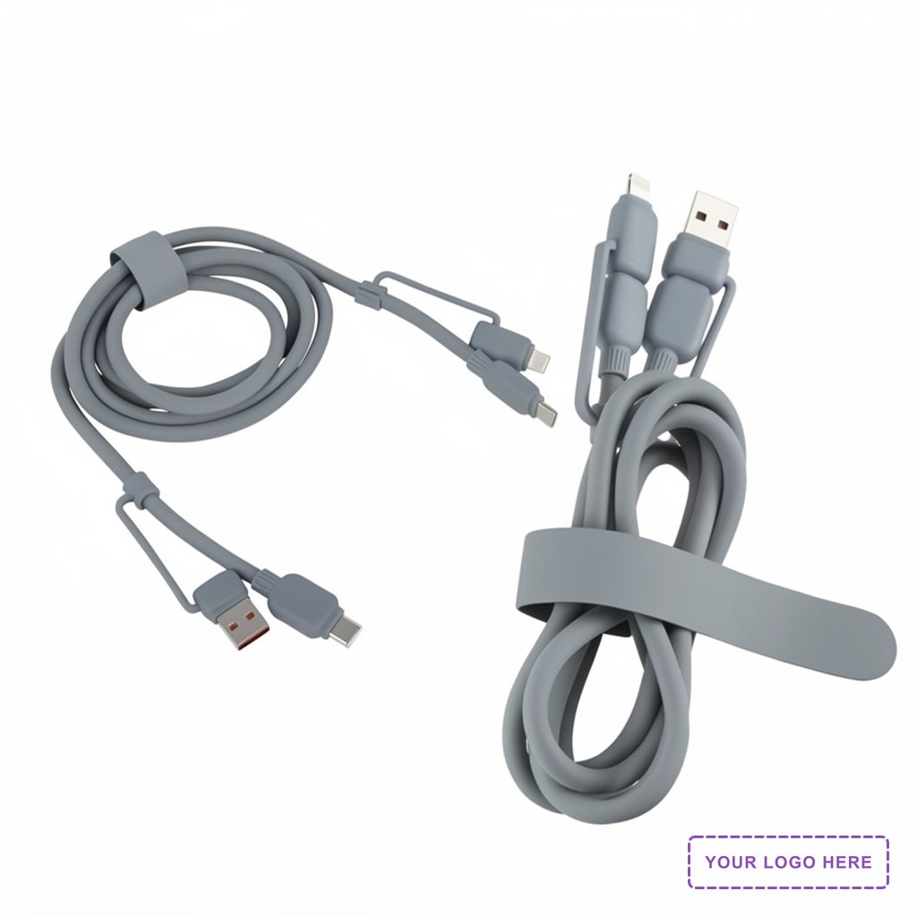 Torque Flex 4-in-1 60W PD 59" Silicone Charging Cable