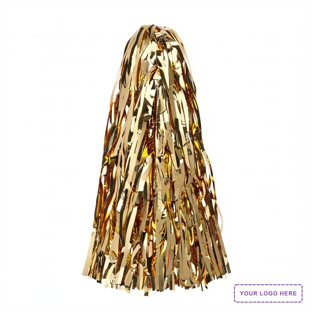All Metallic Streamer Pom