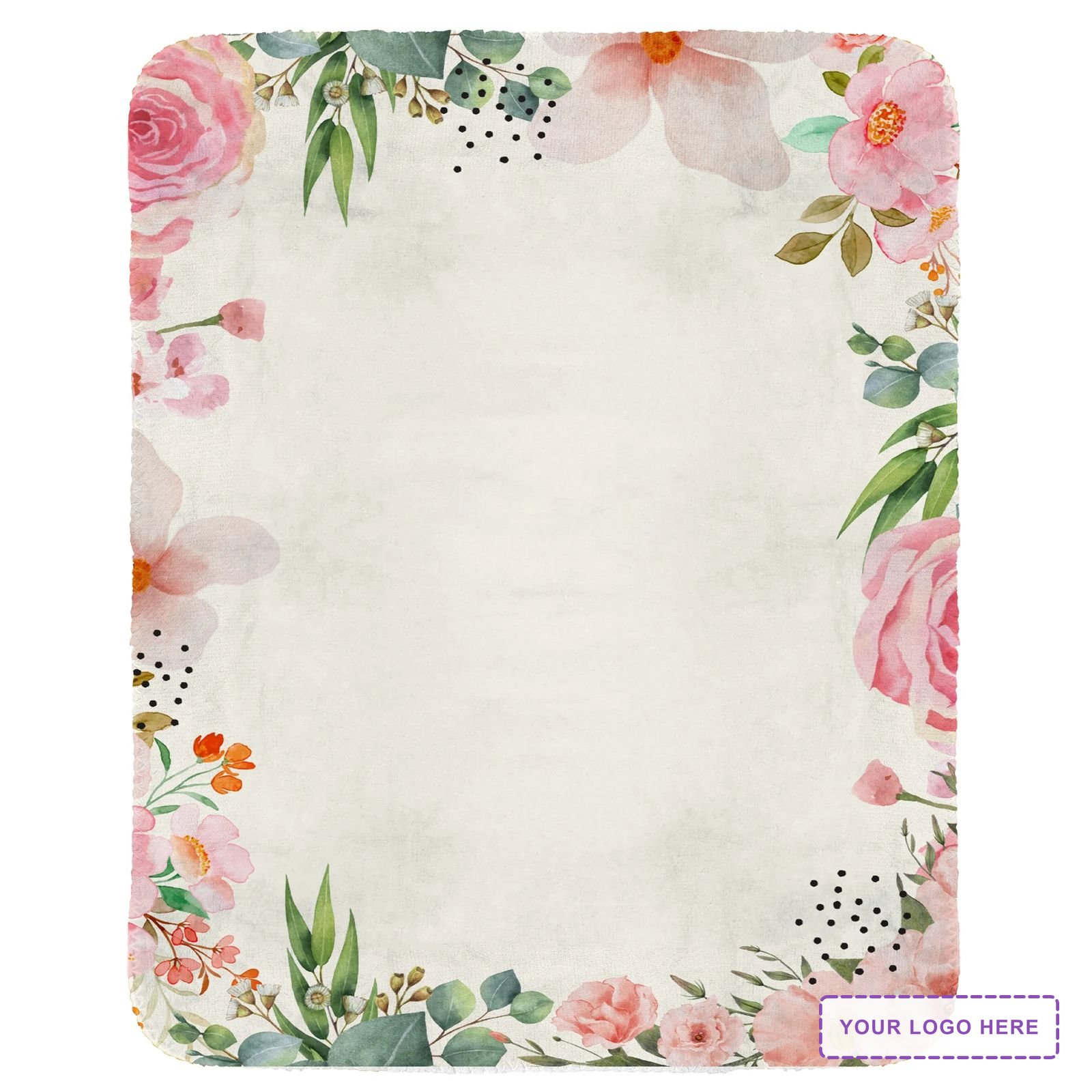 Floral Velvety Recycled Plush Blanket