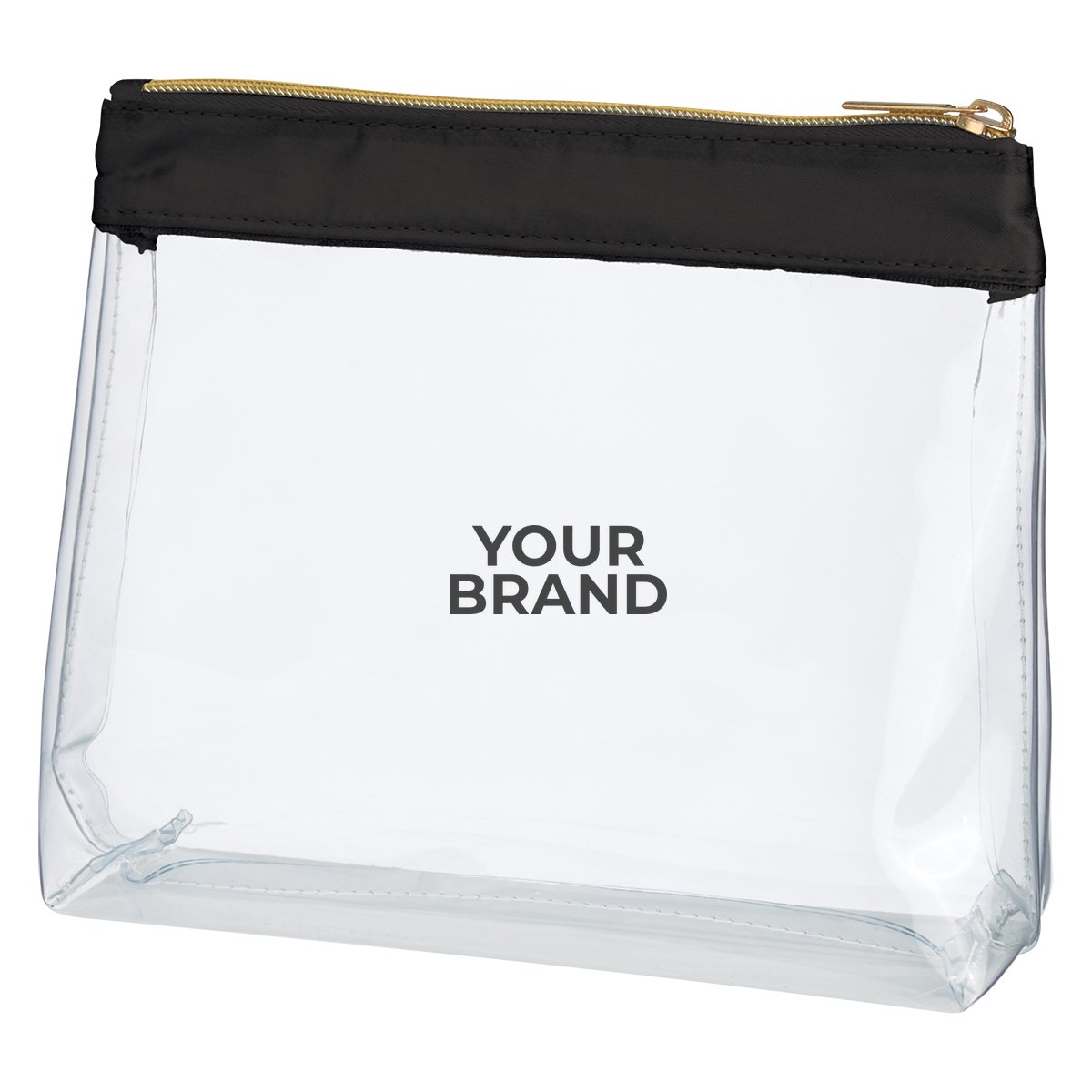 Sadie Satin Clear Cosmetic Bag