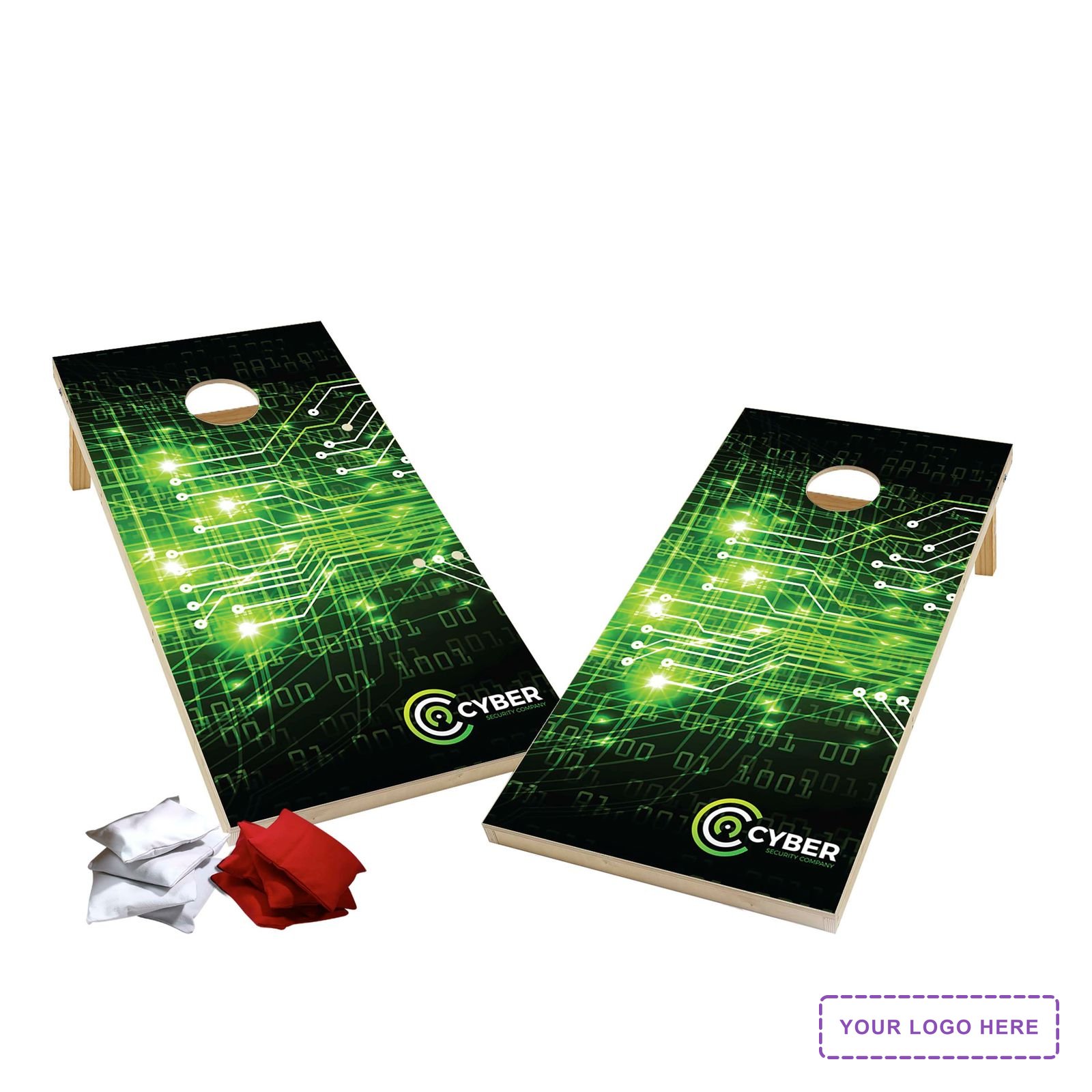 Wood Cornhole Plus, Unimprinted Bean Bags