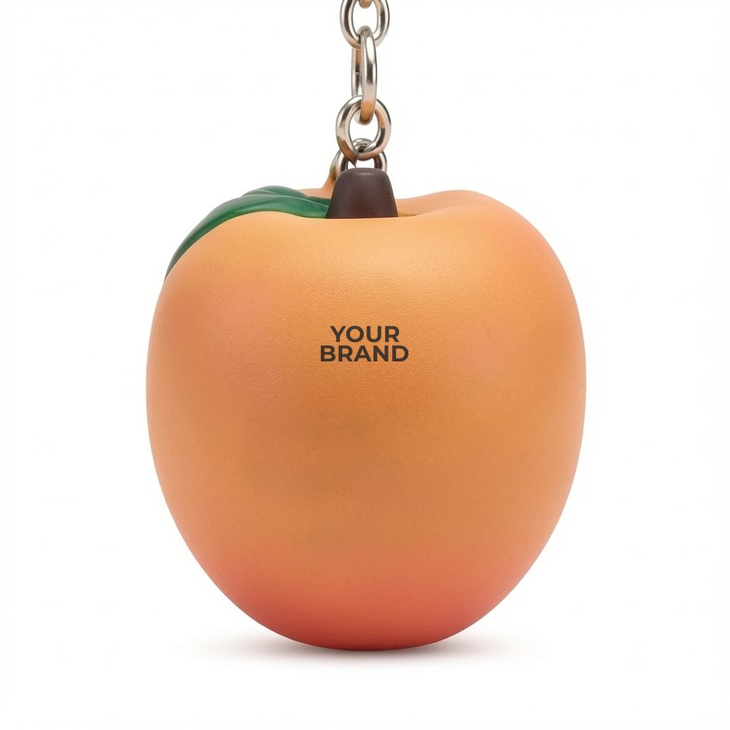 Peach Stress Reliever Key Chain