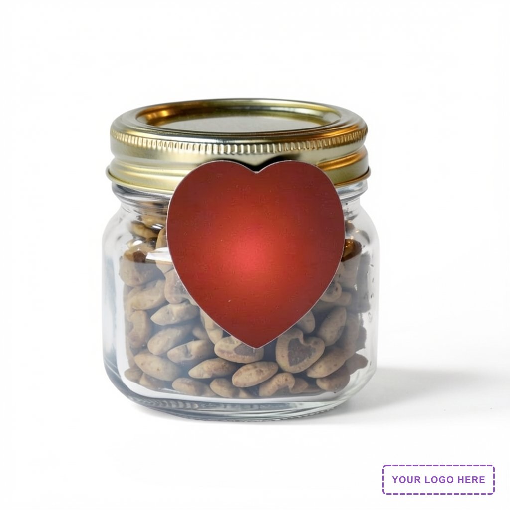 Half Pint Jar w/ Heart Magnet Pet Fill