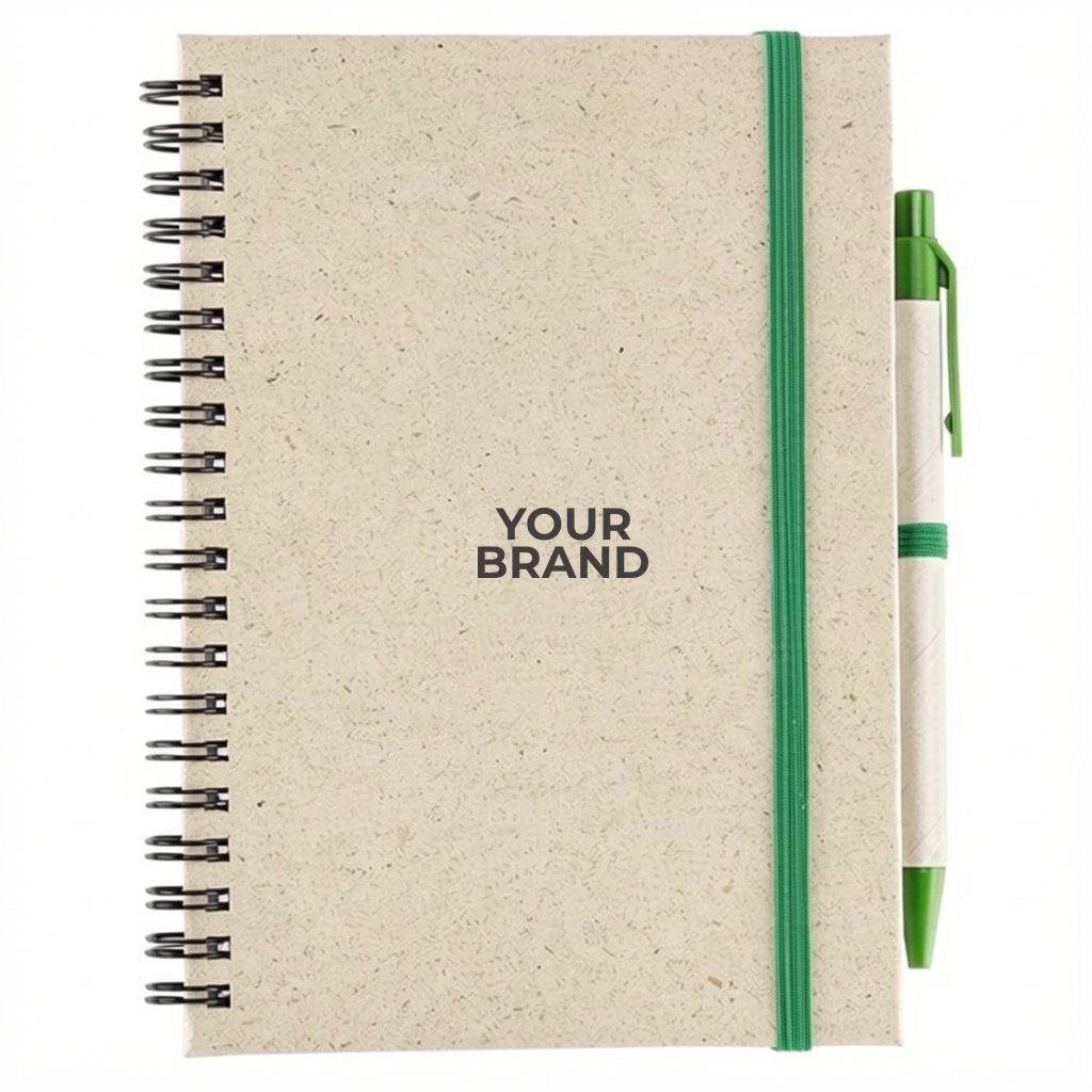 Prairie Fragrant Grass Recycled Spiral Notebook with Pen