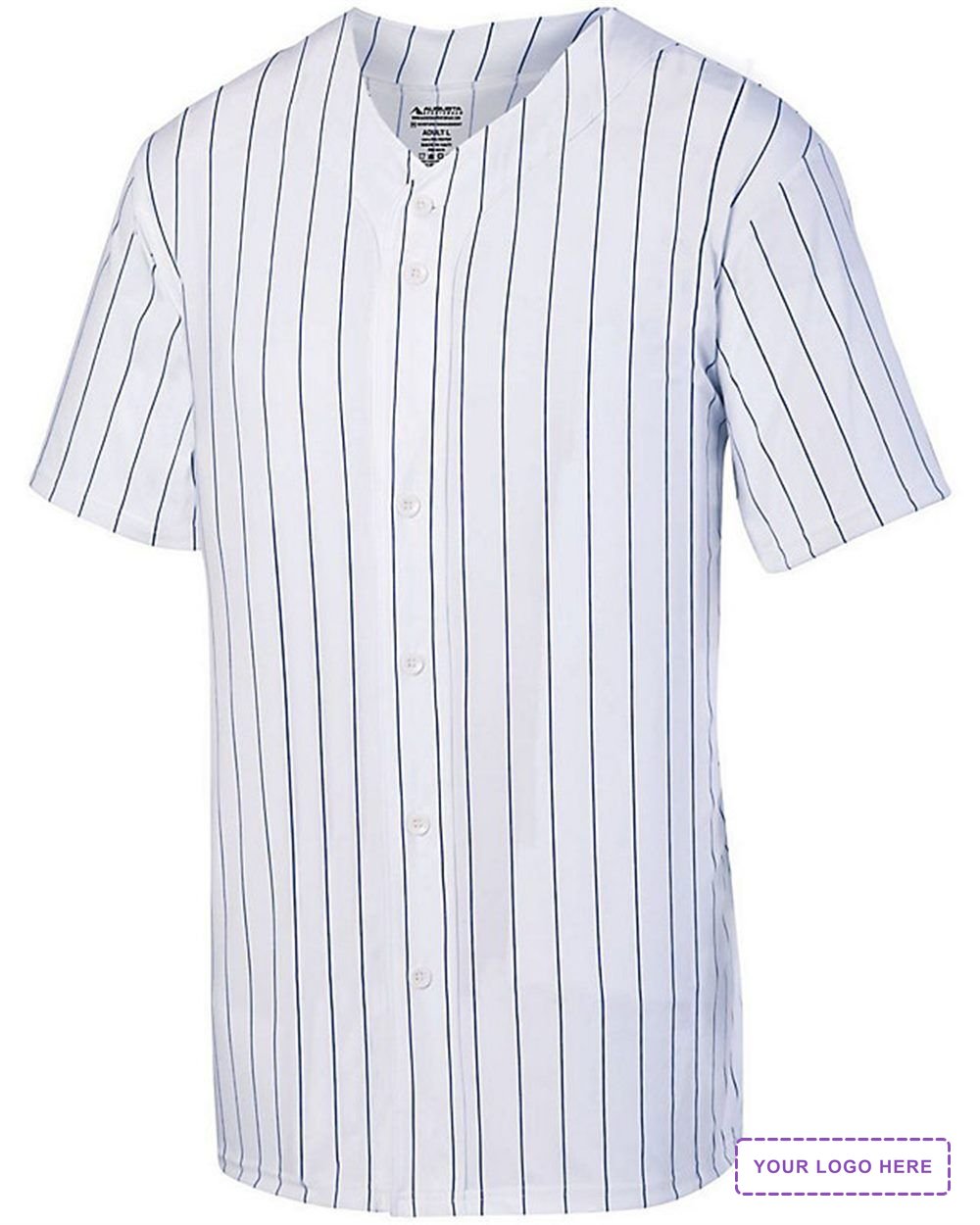 Youth Pinstripe Full Button Baseball Jersey - 1686