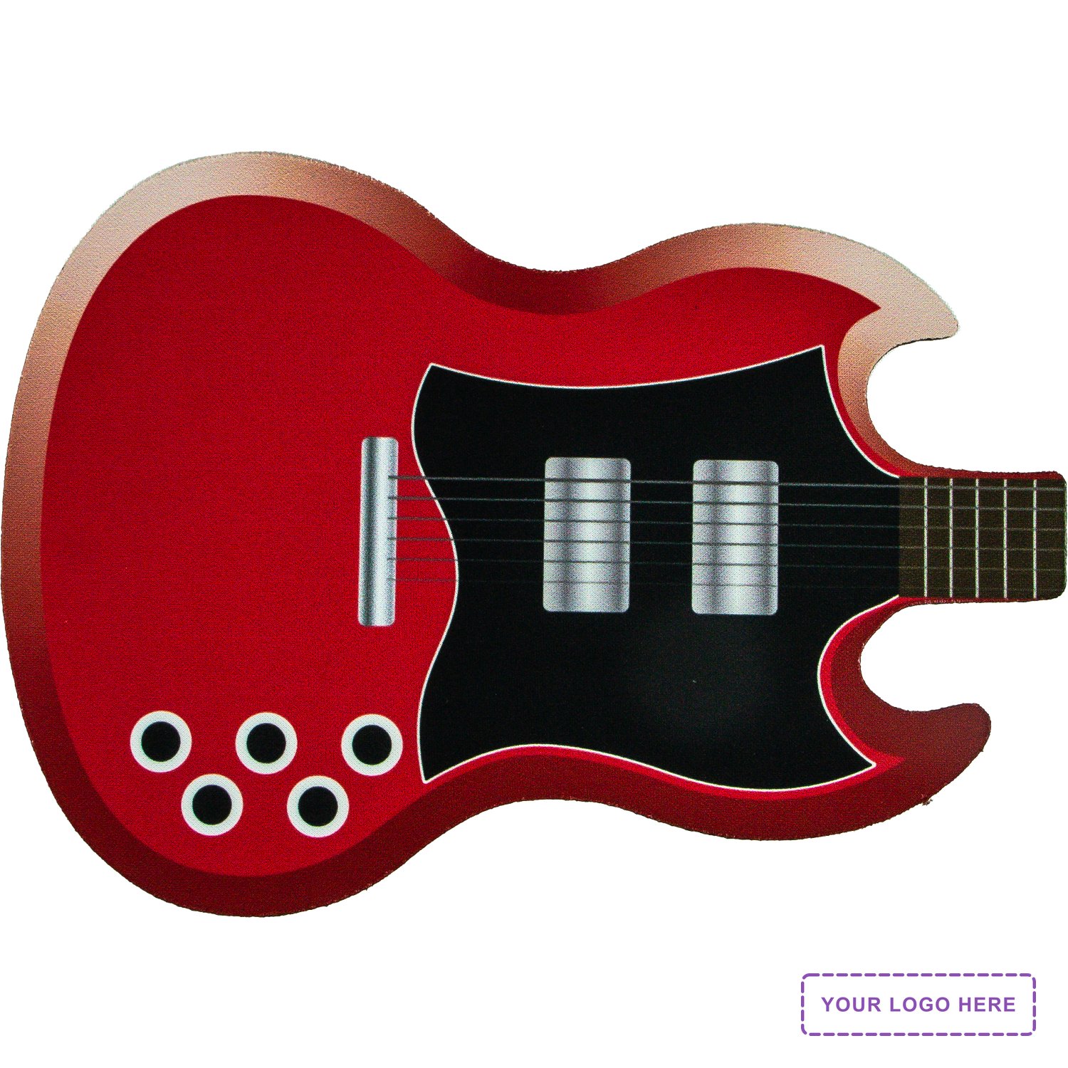 Guitar Shape Soft Mouse Pad 8.71"x 6.17"x 0.125"