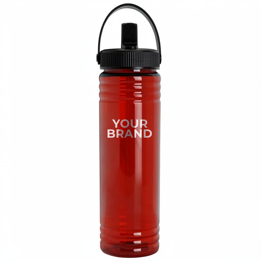 Garyline® Slim Fit Bottle with Flip-Straw, Swivel-Handle Lid - 24 oz.