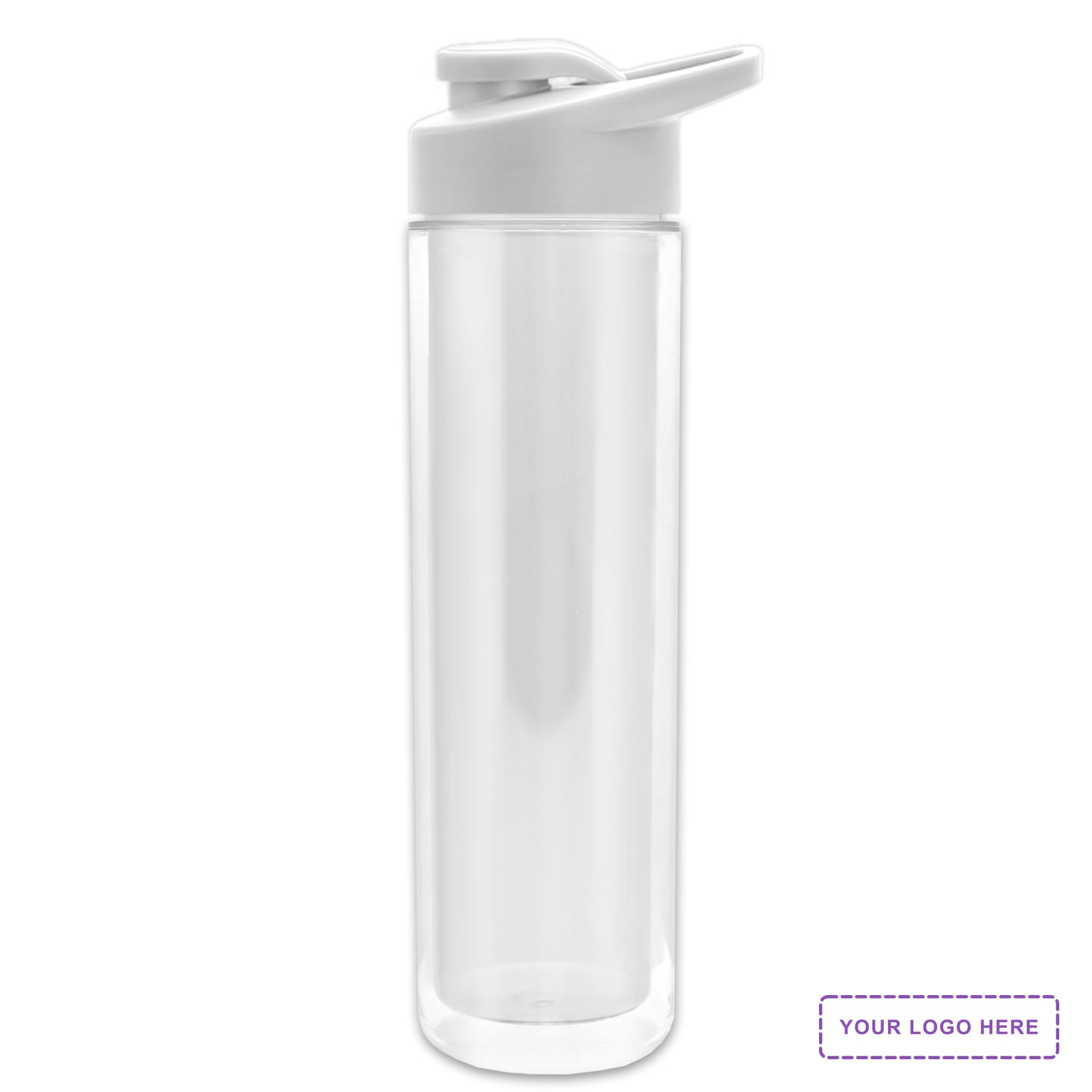 Garyline® Chiller Insulated Bottle with Drink-Thru Lid and Full-Color Paper Insert - 16 oz.