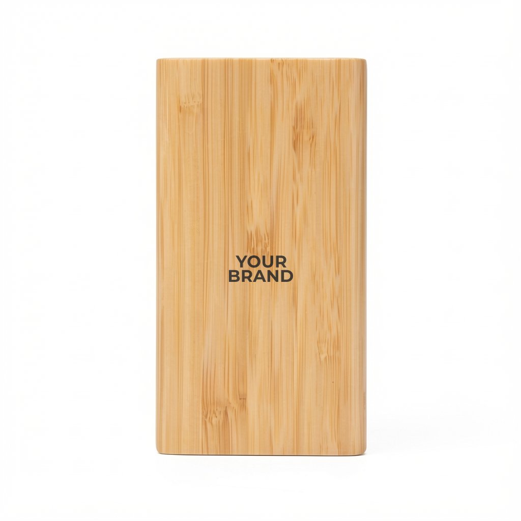 5000 mAh Bamboo Power Bank & 10W Wireless Charger