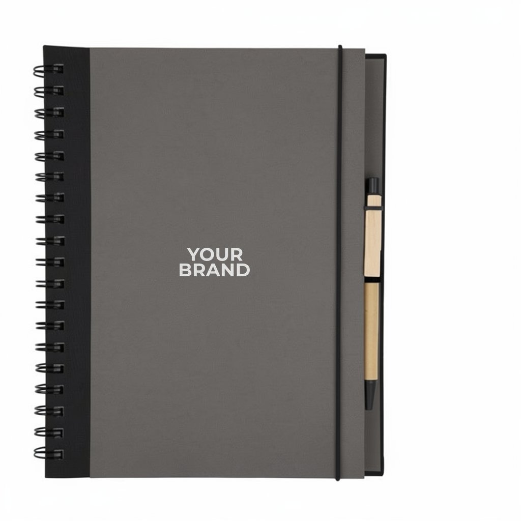 Eco-Inspired 7" x 10" Spiral Notebook & Pen