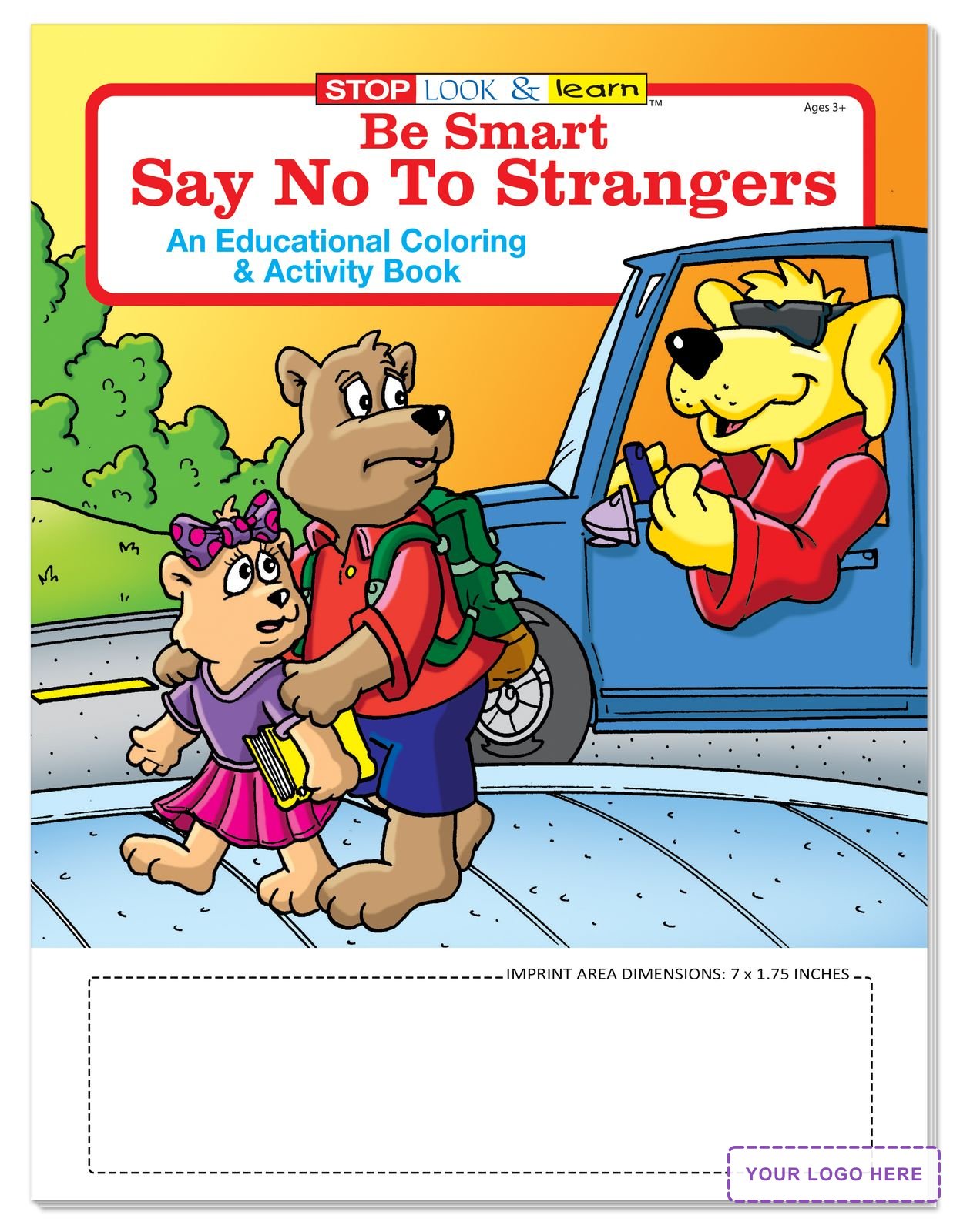 COLORING SET - Be Smart, Say No to Strangers Coloring Book Fun Pack