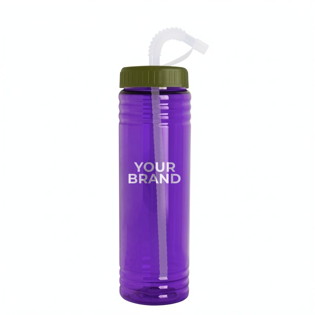 Garyline® Slim Fit Water Bottle With Straw Lid - 24 oz.