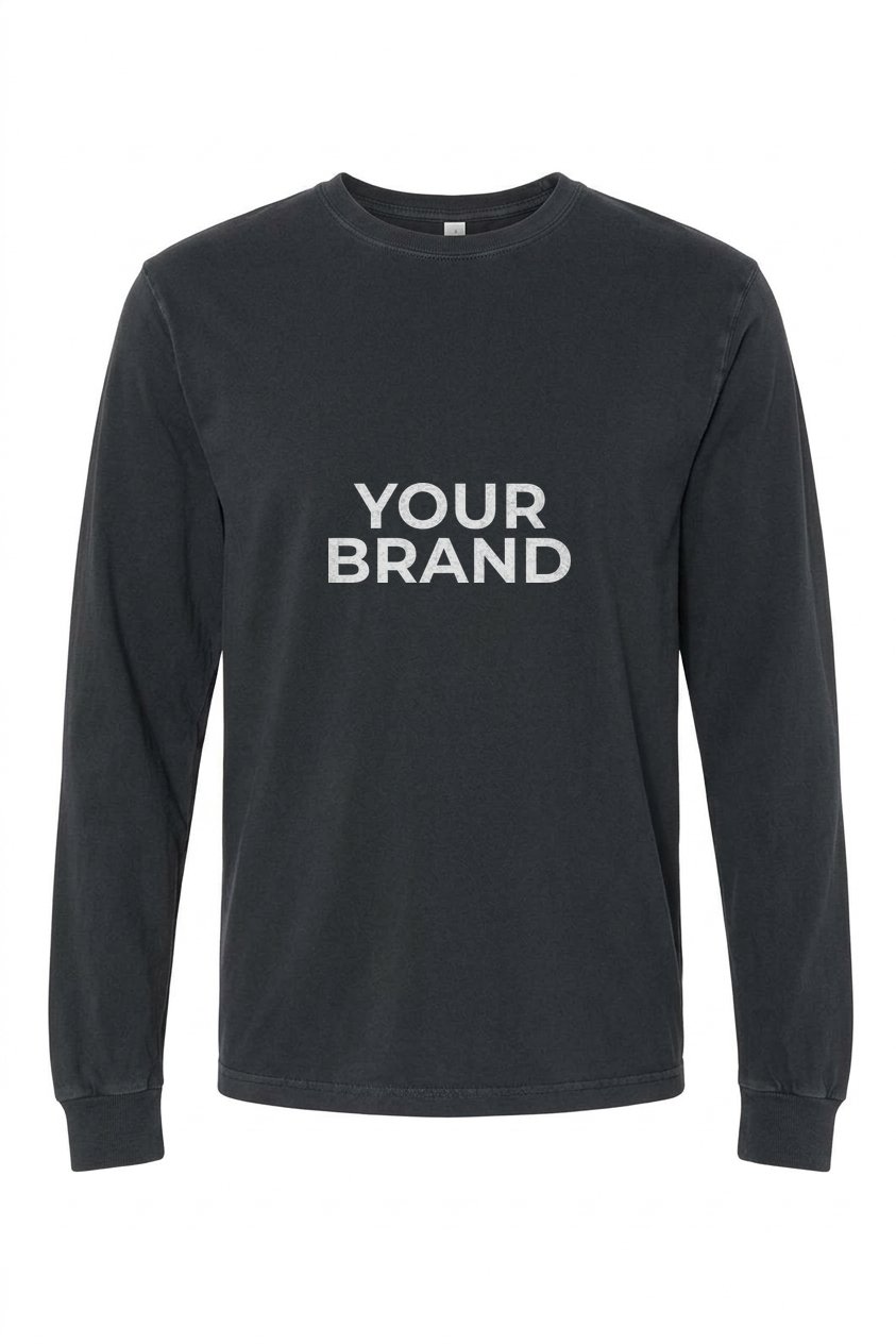 BELLA+CANVAS Unisex Heavyweight Garment-Dyed Long Sleeve Tee BC4851GD