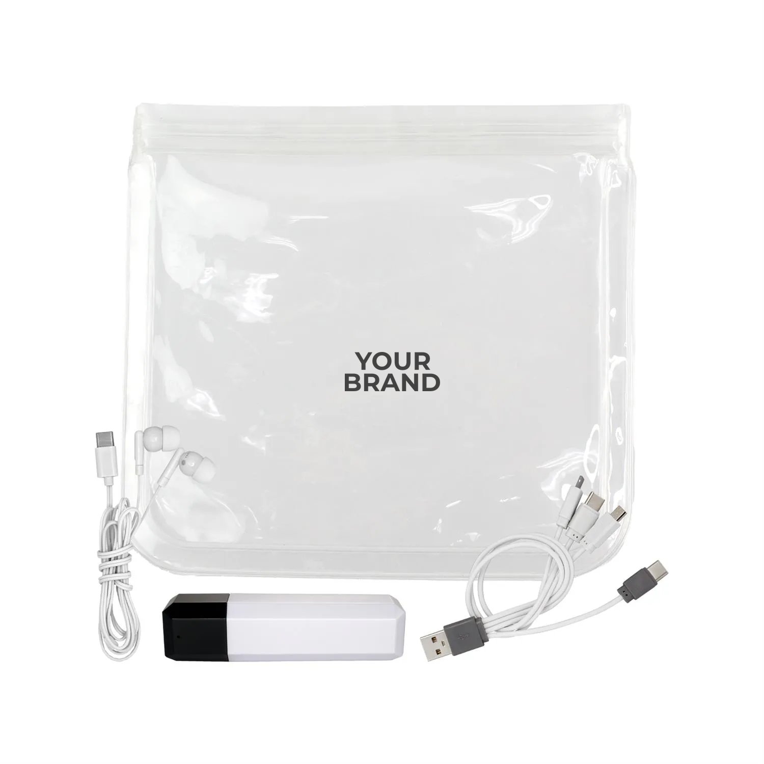 Clear Viper Cable, Ear Bud & Cloth Set