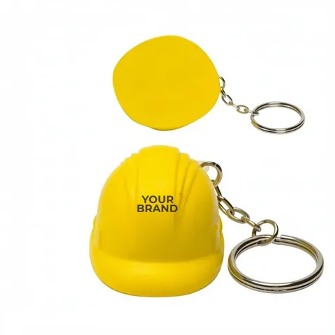Hard Hat Stress Reliever Key Chain