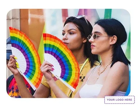 Rainbow Accordion Fan