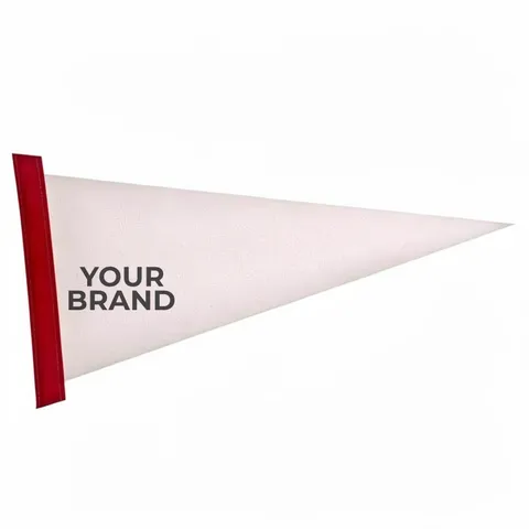 8" x 18" White Felt Pennant