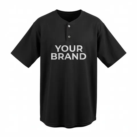 Men's Two-Button Baseball Jersey - 580