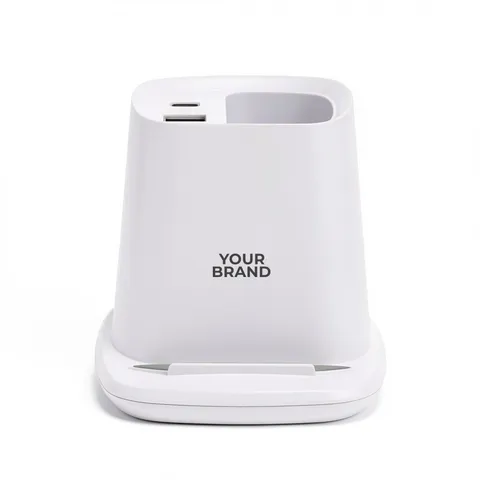 Annex Wireless Charging Stand with Dual Ports & Pen Holder