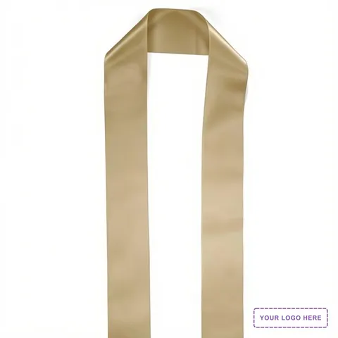 4" Badge Satin Stole - 60" Long - Brilliance