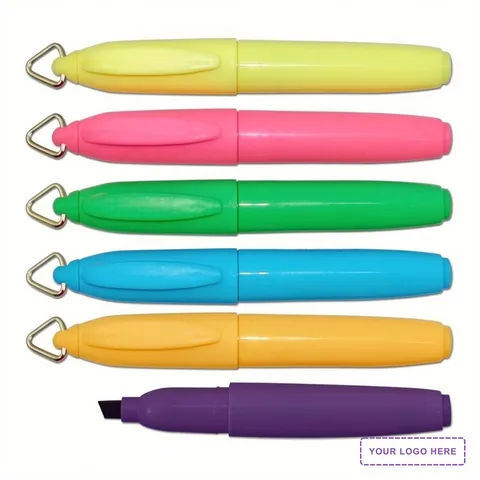 Mini Highlighter with Key Ring Cap - Full Color Decal