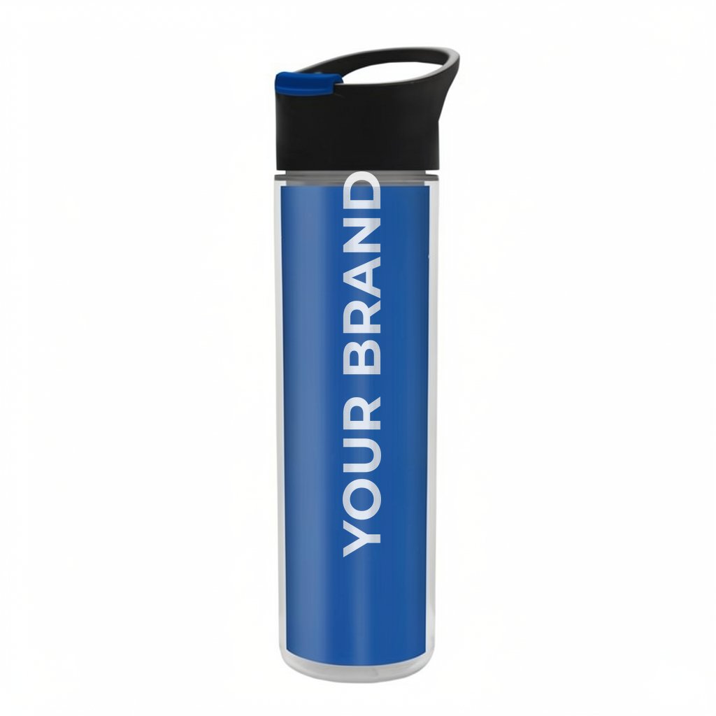 Garyline® Chiller Insulated Bottle with Pop-Up Lid and Full-Color Paper Insert - 16 oz.