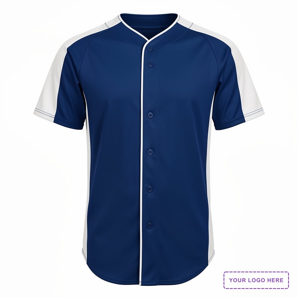 Men's Full Button Baseball Jersey - 1655