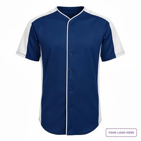 Men's Full Button Baseball Jersey - 1655
