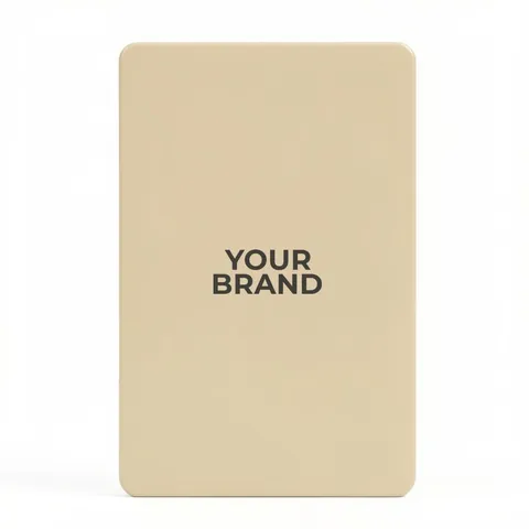 Solid Back Beige Poker Size Playing Cards