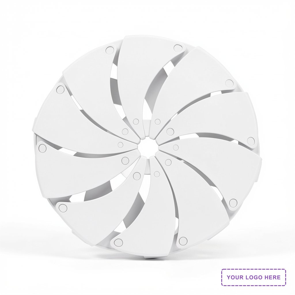 All-White Incredible Expanding Flying Disc with Digital Printing