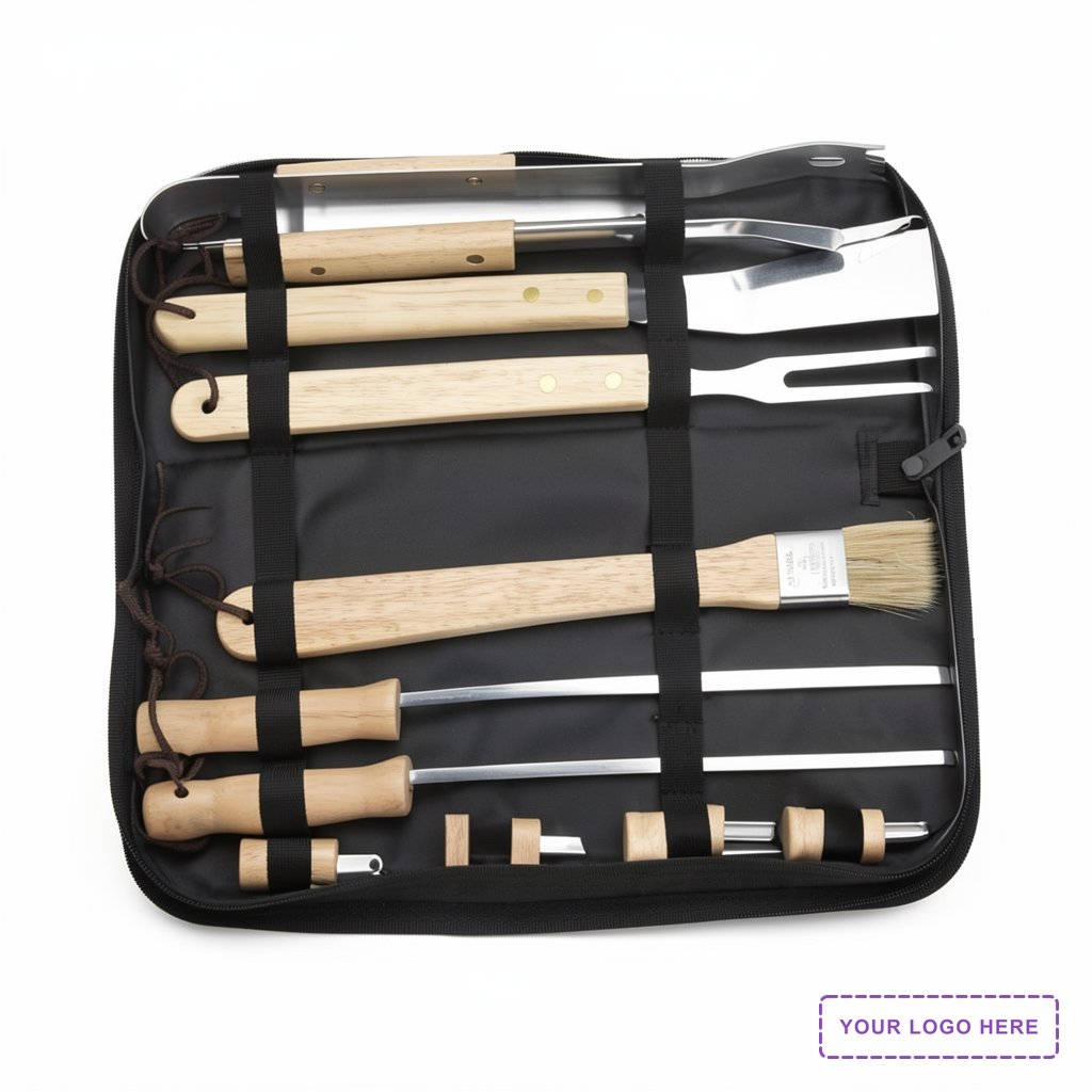 Redwood 10-piece Stainless Steel BBQ Set with Carrying Bag