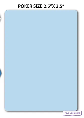 Solid Back Powder Blue Poker Size Playing Cards