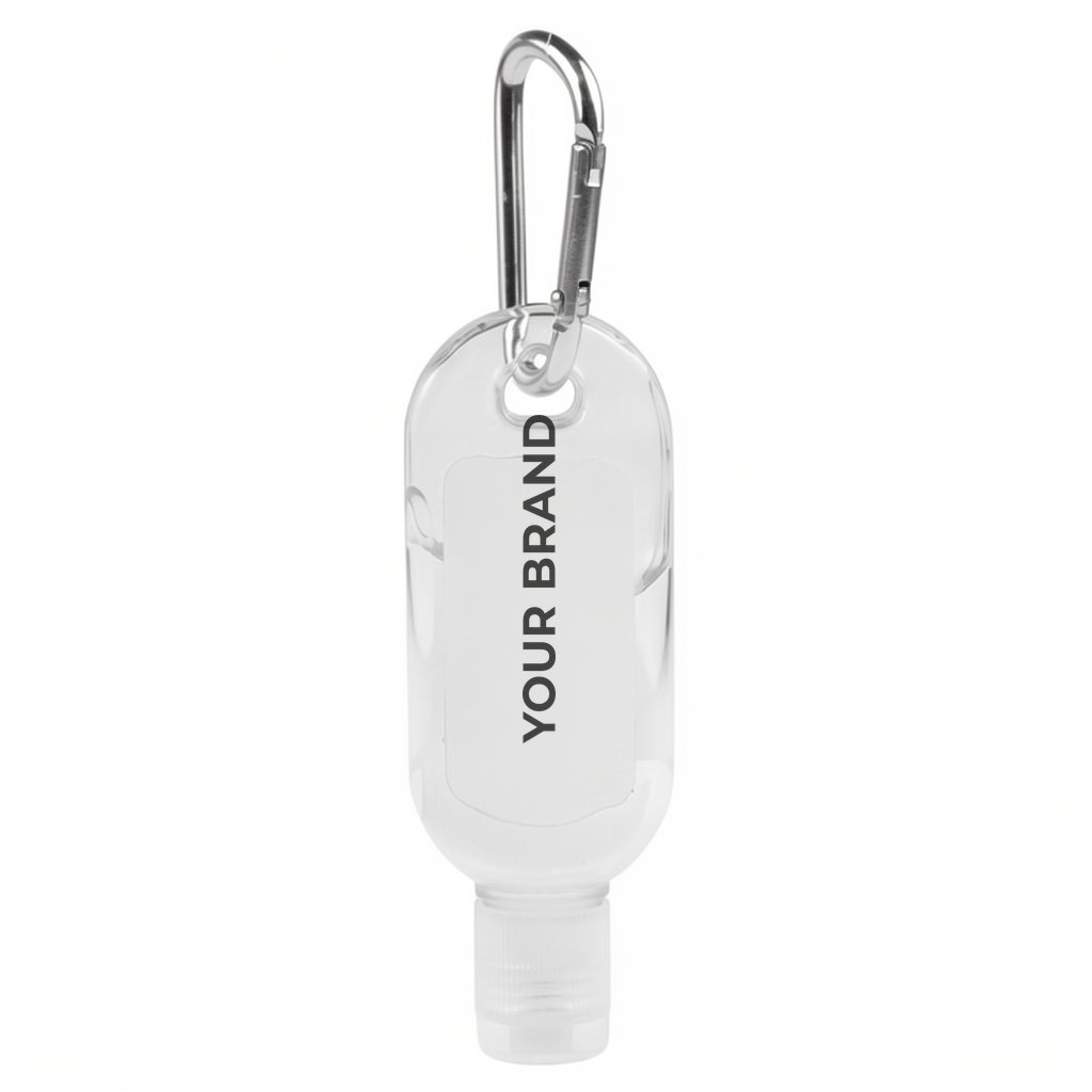 "SanGo L" 1.8 oz Hand Sanitizer Antibacterial Gel in Flip-Top Bottle with Carabiner(PhotoImage Full